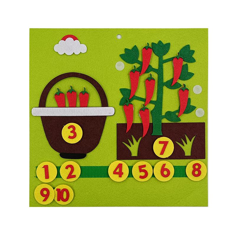

1 Набор Сбор овощей Сделай сам 3D пазлы Цифровое образование Детский сад Игрушка для раннего развития Детские Монтессори Математические игрушки Подарки