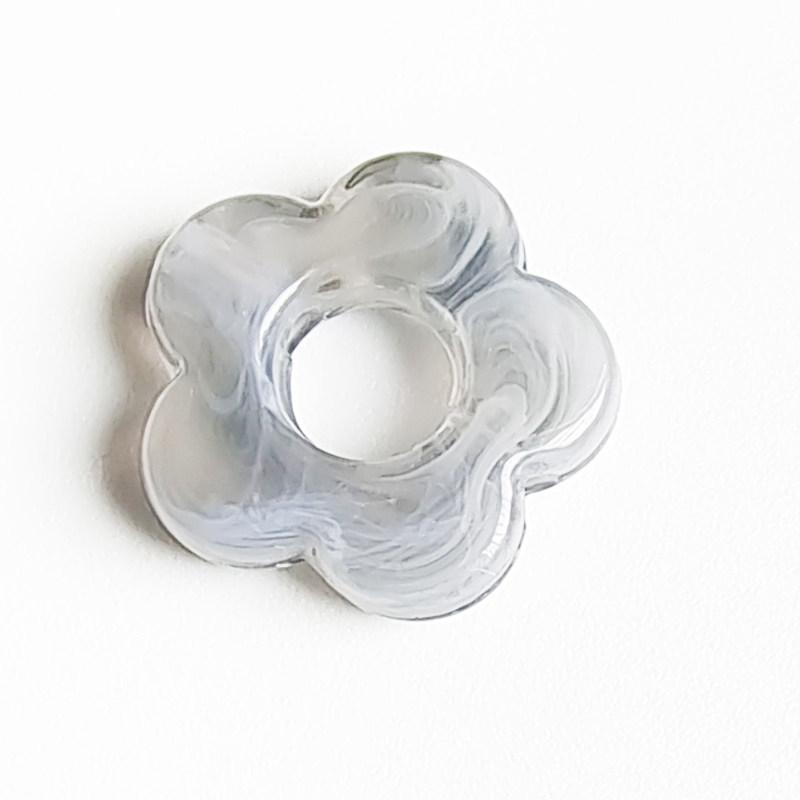 High Gloss Two-Color Acrylic Cloud Flower Beads for DIY Jewelry