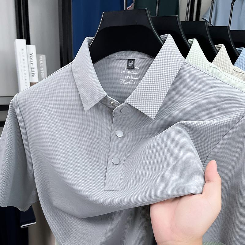 Polo Men's Short Sleeve Summer Breathable Lapel Collar T-Shirt Business Casual Versatile Top