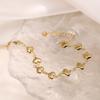 Wholesale Non-Fading Gold Color 316L Stainless Steel Heart Charm Bracelet For Women Casual Daily Jewelry