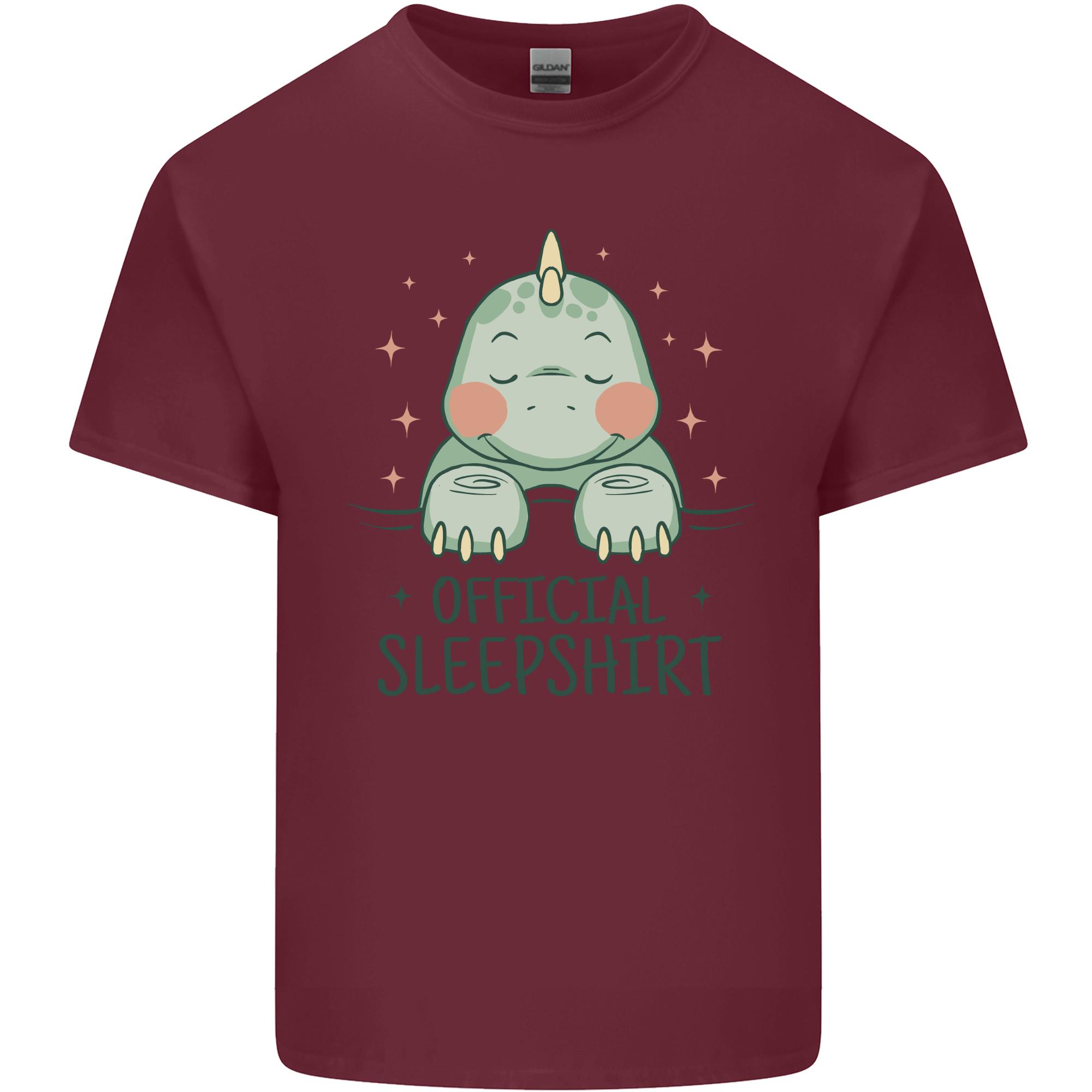 TRex Official Sleepshirt Sleeping Dinosaur Unisexs Light Cotton TShirt S