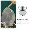 2pcs Stainless Steel Mixing Bowl Colander Rice Colander Basket Strainer Basket Vegetables Fruit Basket Washing Basin Kitchen Tool