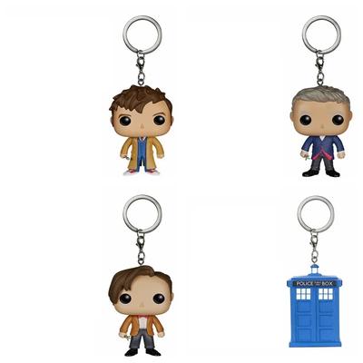 Funko Pop DW Doctors Kulcstartó Játék Tizedik Doktor Tizenegyedik Tizenkettedik Doktor Tardis Vinil Akciófigura Kulcstartó
