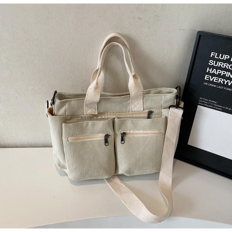 

Художественная одноплечевая сумка кроссбоди большой вместимости в минималистичном стиле, многокарманная сумка бежевый