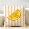 Simplicity Striped Lemons INS Cushion Cover Natural Linen Organic Fabric DoubleSided Printing Room Sofa Decor Pillow Case