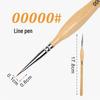 Wolf Hair Fine Line Brush - Black Triangular Birch Handle for Nail Art and Watercolor Detailing