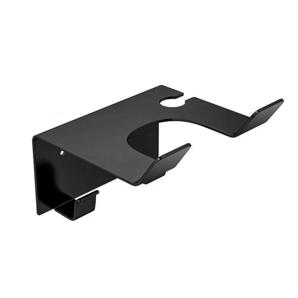 Stainless Steel Hair Dryer Storage Rack Waterproof Moisture-proof Hairdryer Stand Wall Mounted with Hook Hair Dryer Holder