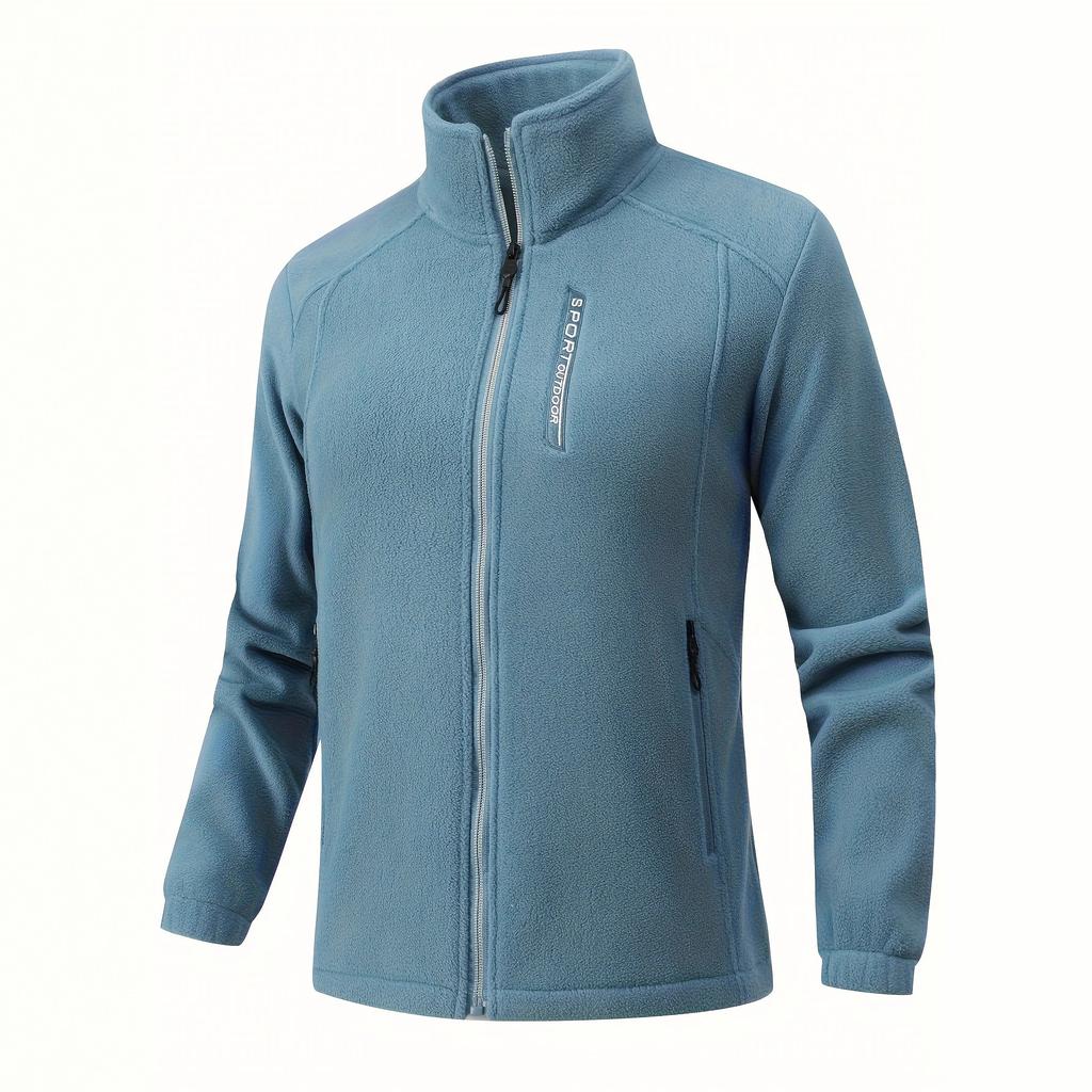 Fleece jacket casual fleece jacket stand-up collar thickened cardigan sports outdoor sweater warm thickened warm