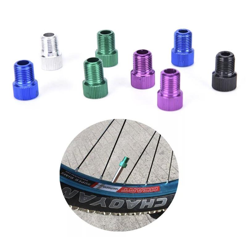 10 Pezzi Adattatore Valvola Bicicletta Bici in Alluminio PRESTA a SCHRADER Adattatore Valvola Auto