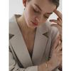 S925 Sterling Silver Small round Slice Y Necklace Female Niche Design Clavicle Chain Female Autumn/Winter Sweater Chain