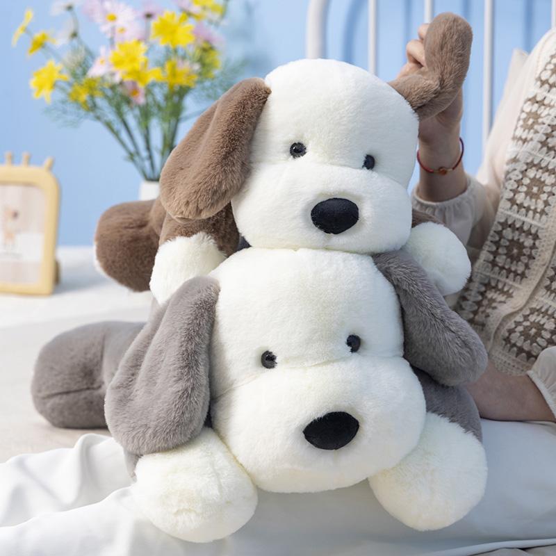 Weiches süßes Hundeplüschtier, gefüllte Cartoon-Tiere, große Ohren, Welpe, Plüschtier, Baby, Beschwichtigen, Schlafen, Puppenspielzeug für Jungen und Mädchen, Geburtstagsgeschenk