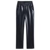 Women's High Waist Fleece-Lined Leather Pants: Plus Size, Loose Fit, Waterproof, Ideal for Spring, Autumn, and Winter