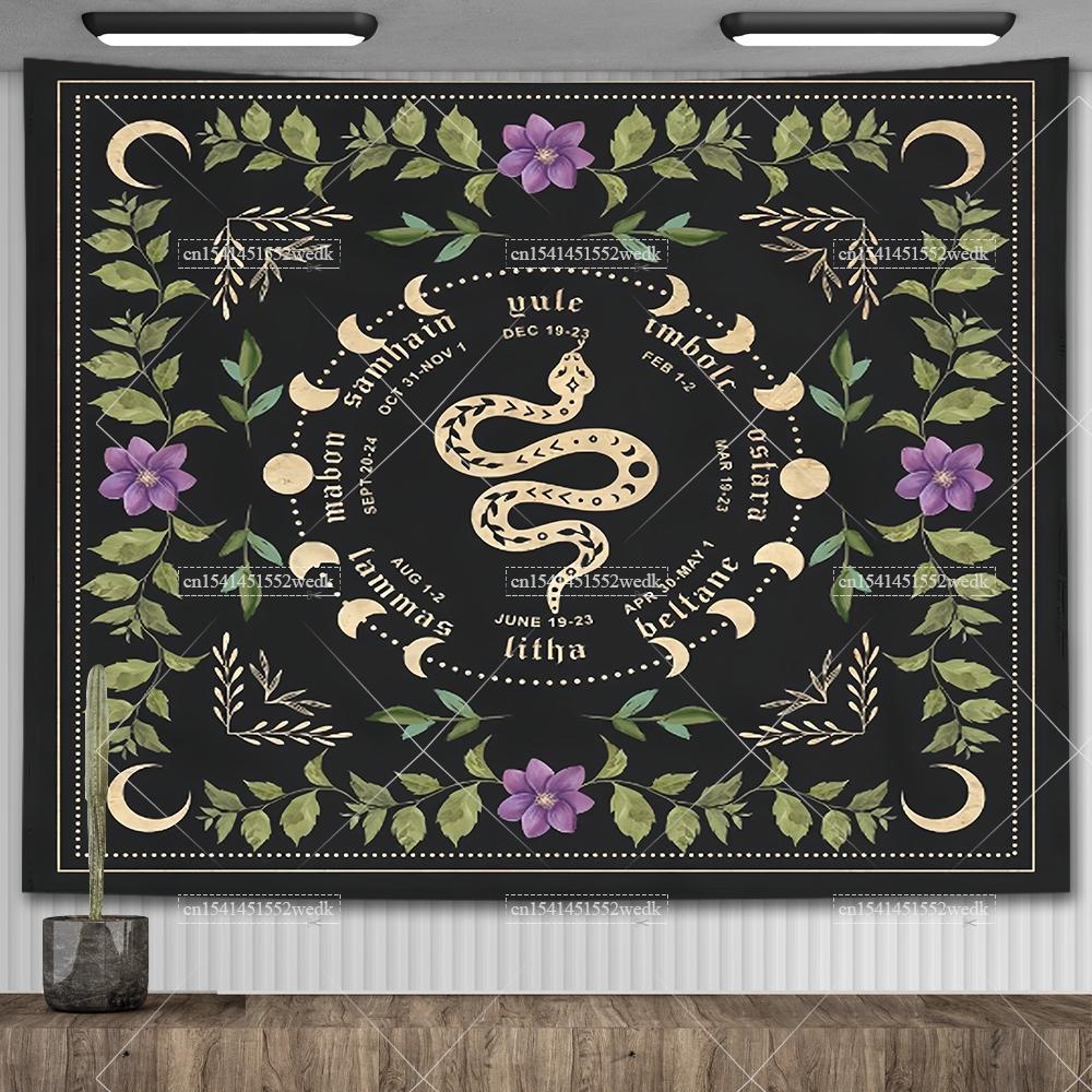 Snake Altar Cloth Wall Tapestry Astrology Tablecloth Divination Tapestries Aesthetic Room Decoration Tarot Astrology Tapestrys