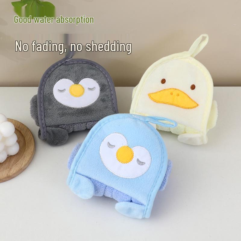 Roztomilý kreslený ručník z korálového fleecu - Silný, rychleschnoucí, s možností zavěšení a bez zápachu