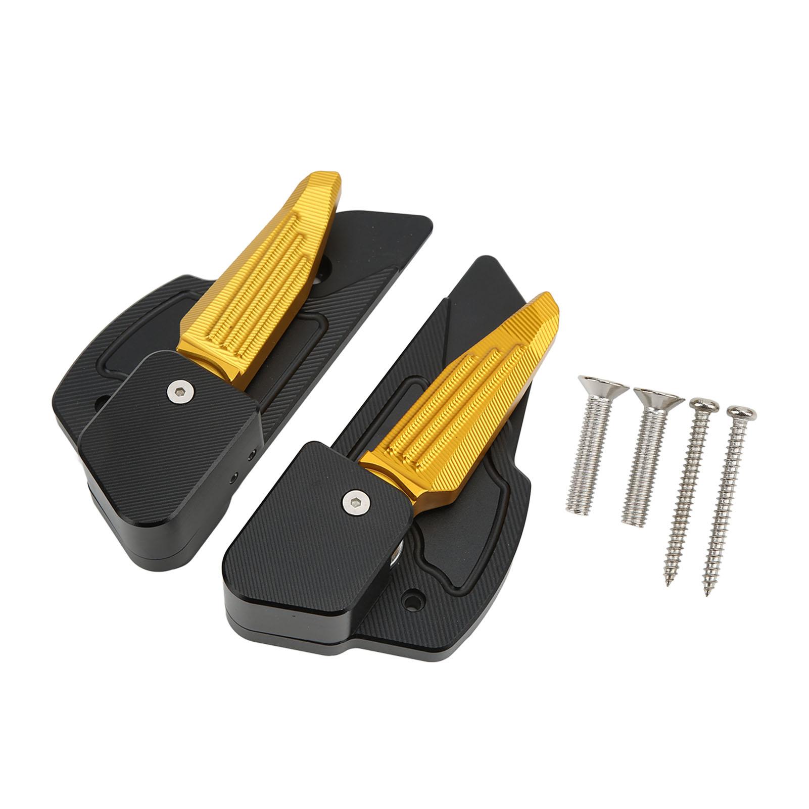 

1 Pair Motorcycle Rear Footrests Metal Foldable Pedals Replacement for Vespa Primavera Sprint 125 150 2017‑2020Golden