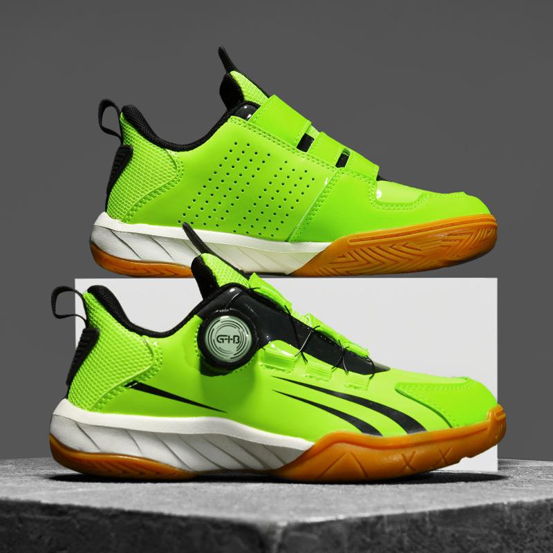 New children's table tennis badminton shoes professional rotating buckle classmate non-slip leather sports shoes girls and boys shoes