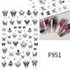 New Nail Art Stickers European and American Ghost Festival Dark Butterfly Bloodthirsty Rose Skull Zombie Nail Decal