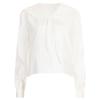 Shop   Women Frill Peter Pan Collar Ribbon Lovely Blouse Cream Som Wbl 20336