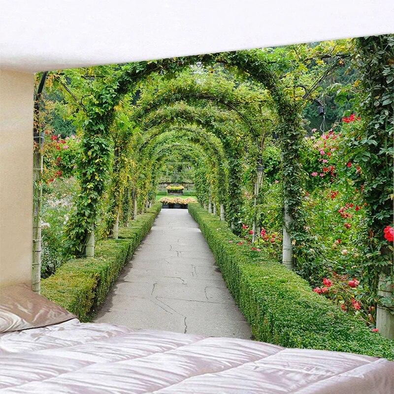 Forest Animals Garden Trees Scenery Tapestry Wall Background Decoration Hanging Cloth Room Living Room Home Decoration