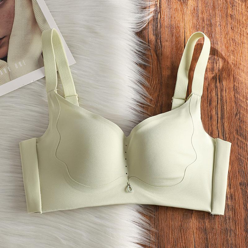 Women Seamless Wireless Thin Cup Push Up Anti Sagging Adjustable Bra