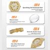Herren Bling Uhr Vollkristall Zinklegierung Armband Täglich Wasserdicht Luxus Hip Hop Quarz Armbanduhren