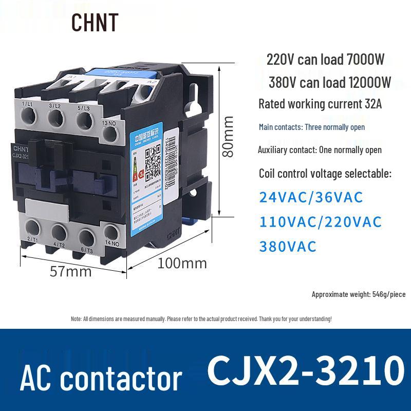 Chint AC Contactor CJX2 Series 65A, 220V/380V, 09-40A Range