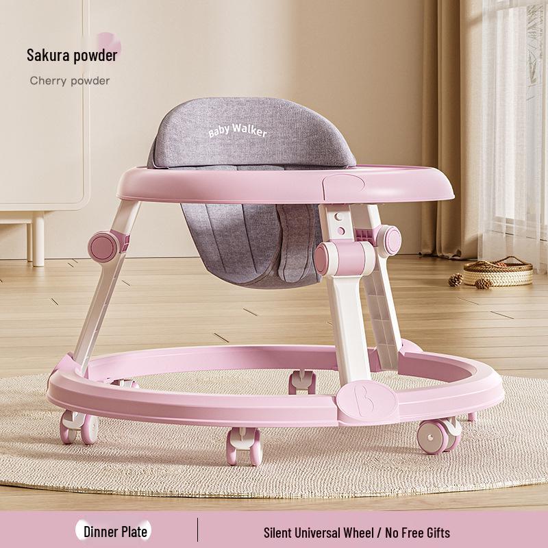 Multifunctional Baby Walker with Music, Lightweight & Foldable for 6-18 Months, Anti-Rollover Design