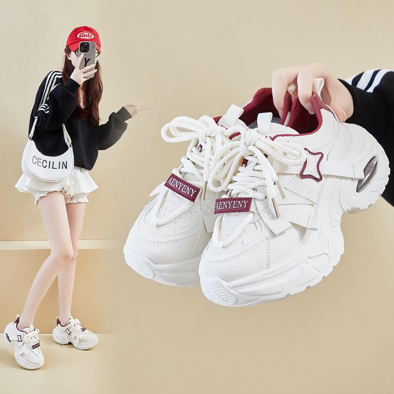 Platform Shoes Womens  Autumn New Platform Heightening Casual Shoes Women Fashion Versatile Casual Sneakers  De Mujer