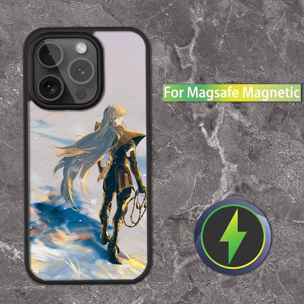

Saint Seiya Virgo Shaka Phone Case For iPhone 16,15,14,13,12,11,Pro,Max,Plus,Mini,SE Magsafe Magnetic Wireless Charging iPhone15