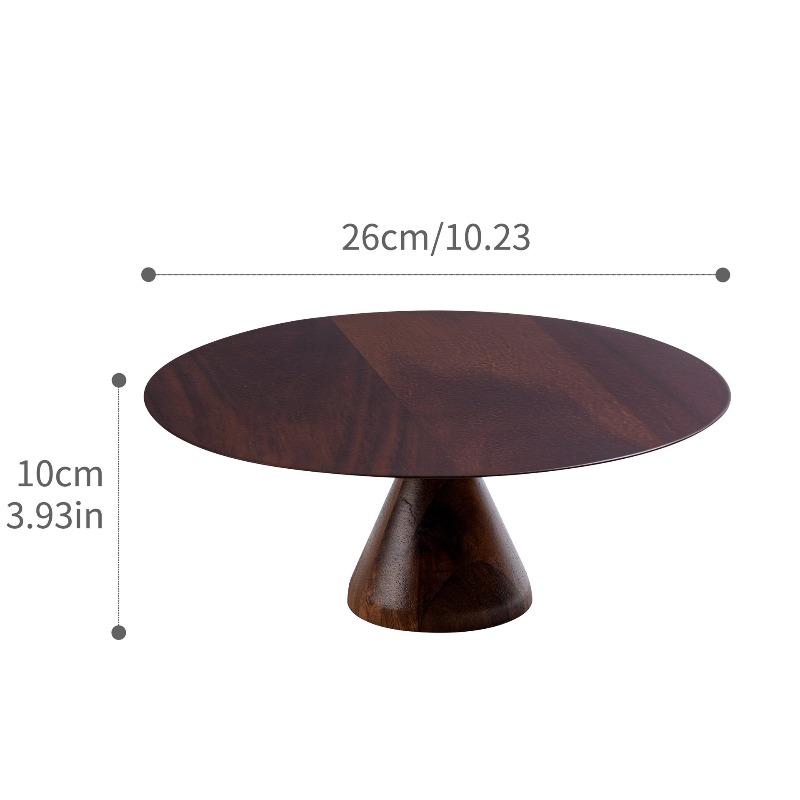 Wooden Cake Tray High Footed Dessert Plate Pastry Plate Cake Stand Dessert Table Display Stand Dim Sum Dish Fruit Plate Bowl