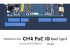MicroSnow PoE Expansion Board Type B for Raspberry Pi CM4 with Dual DSI/CSI, Quad USB, and Case.