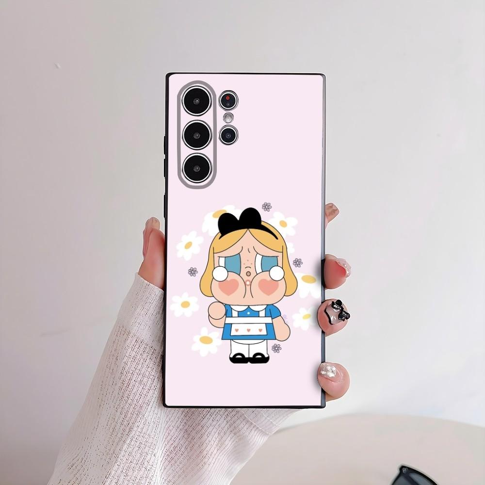 Cute C-Crybaby Doll Phone Case For Samsung Galaxy S25 S24 S22 S23 Ultra S21 S20 Plus 5G Frosted Non-Slip Full Cover Soft Case