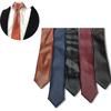 Herren Pu-Leder Krawatte Schmale Version 5,5 cm Breite Britischer Business-Stil Einfarbig