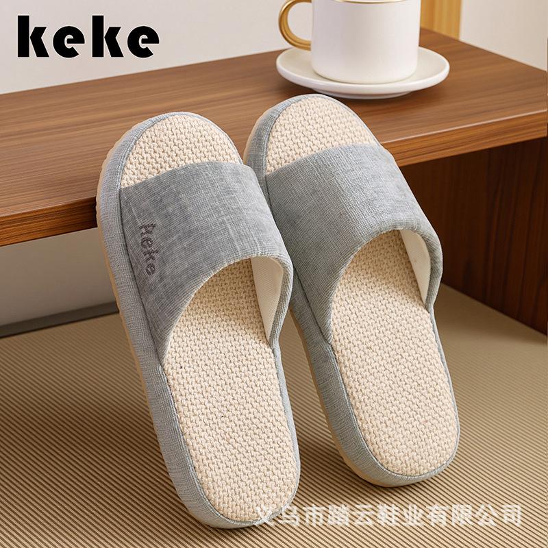

Четыре сезона Простые тапочки из хлопка и льна с толстой подошвой Женские Весенне-осенние Домашние Комнатные Бытовые Деревянный пол Мужские Льняные Швабры 44-45