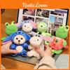 Adorable Plush Keychain Featuring Cartoon Donkey And Turtle Soft Toy For Kids