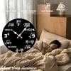 Mathematical Formulas Wooden Round Silent Hanging Wall Clock, Suitable For Living Room,Office,Study Room,Bedroom,Home Decoration