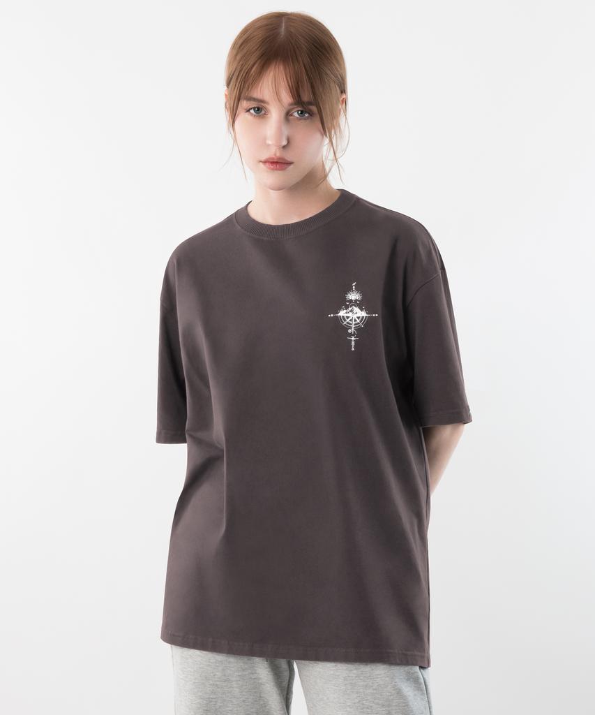 ARMEDES 16-Count Cotton Oversized Art Graphic Short Sleeve T-Shirt (1025)