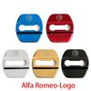 4 Stück Auto Türschloss Schutzabdeckung Aufkleber für Alfa Romeo Logo Sportiva Giulia Giulietta 159 156 MITO Stelvio 147 Zubehör
