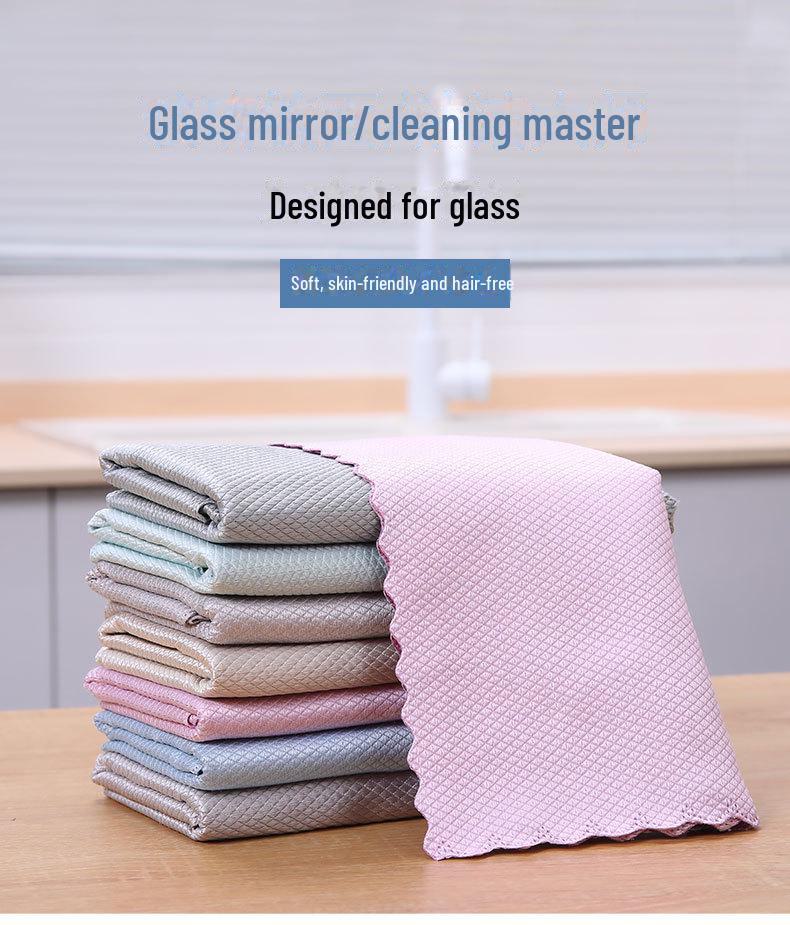 Water Ripple Scouring Pad & Dish Cloth for Kitchen Cleaning