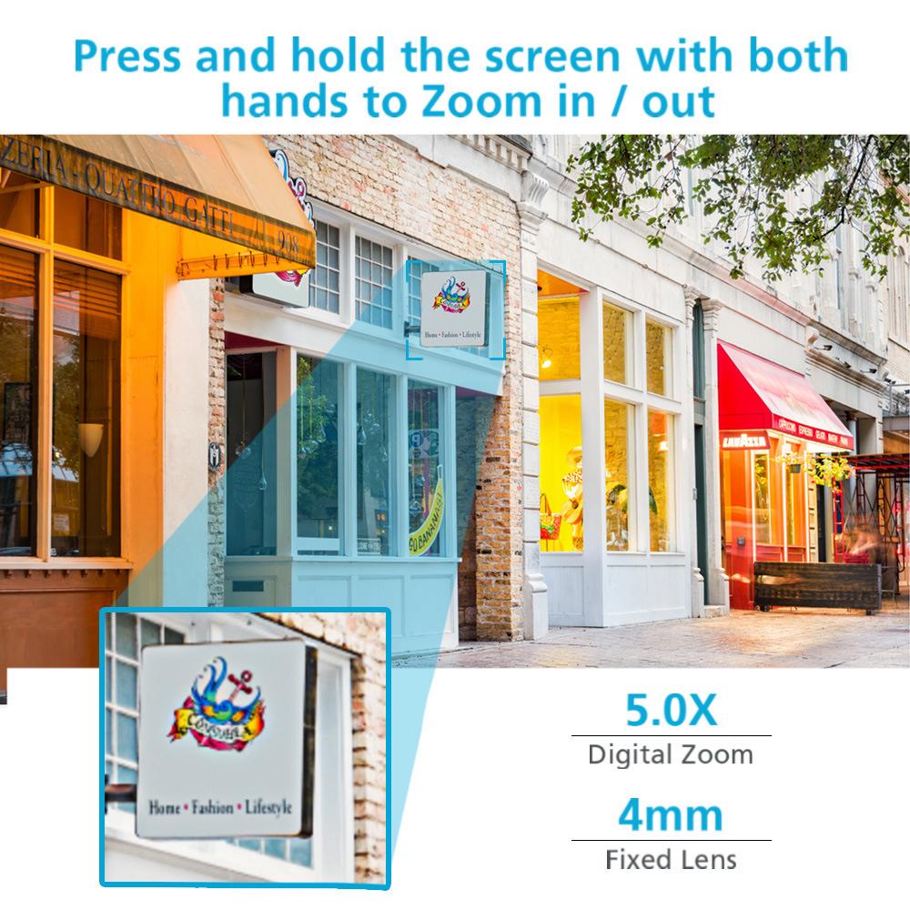 ICSEE Dual-Screen 9MP 5x Zoom HD WiFi Wireless Surveillance Camera Binocular