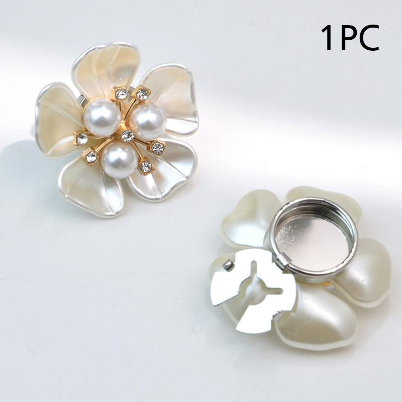 1 ΤΕΜ Κόσμημα Μαργαριτάρι Σχήμα Λουλουδιού Πέντε Πετάλων Δώρο Αξεσουάρ Εξαιρετικό Κάλυμμα Κουμπιού Μανικετόκουμπα Γάμου Κομψό 32/29x17mm