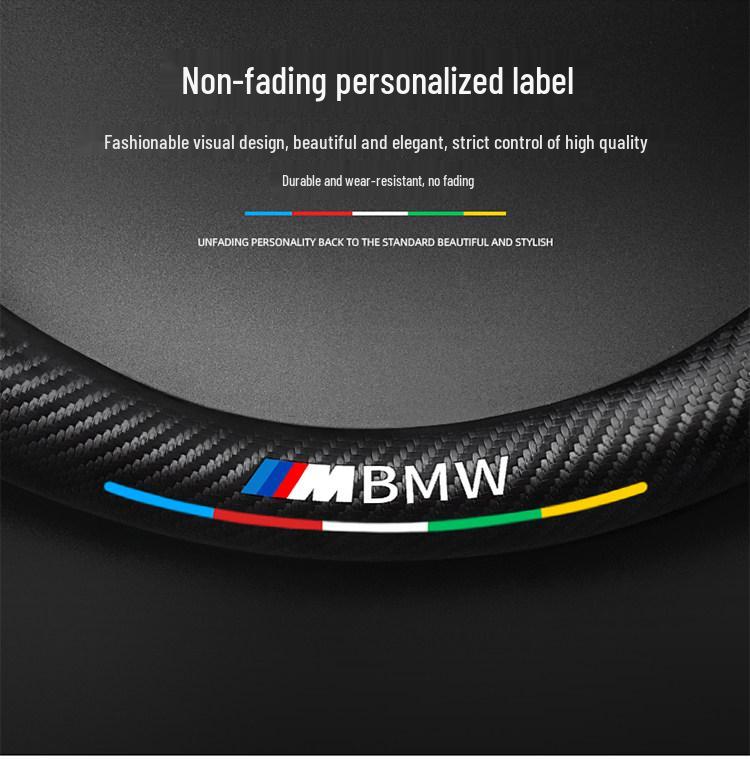 BMW 6 Series Steering Wheel Cover (2007-2024) - Ultra-Thin Carbon Fiber, Genuine Leather & Suede, All-Season Universal Handle Cover