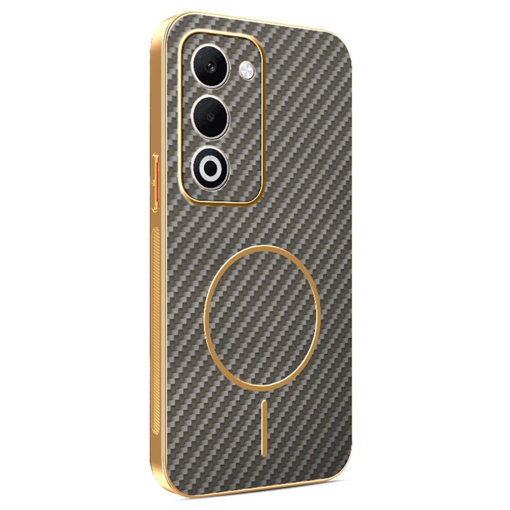 Phone Case For Oppo A5 5G/A5 4G/A5i Pro 4G/A5m 4G/K13x 5G Carbon Fiber Textured Electroplated TPU Back Cover