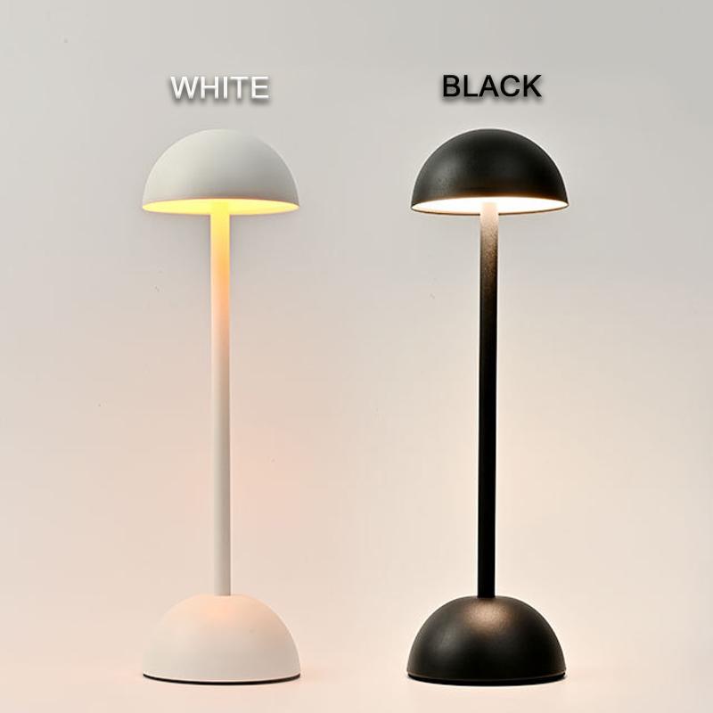 LED Mushroom Lamp Bedside Table Night Stand Mood Light Rechargeable Table Lamp Cordless Touch Floweprbud Lamp Nordic Table Lamp