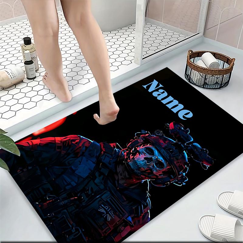 Custom Name "Shadow Warrior Emblem" Carpet Rug Customizable Soft Washable Anti-Slip Home Living Room Sofa Mats Personalized Rug. 0909155