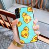 Cute Cartoon Duck Phone Case For Samsung S26 S25 Plus S20 S20 Plus S22 Ultra S23 FE S21 Plus S21 Ultra Glass Cover