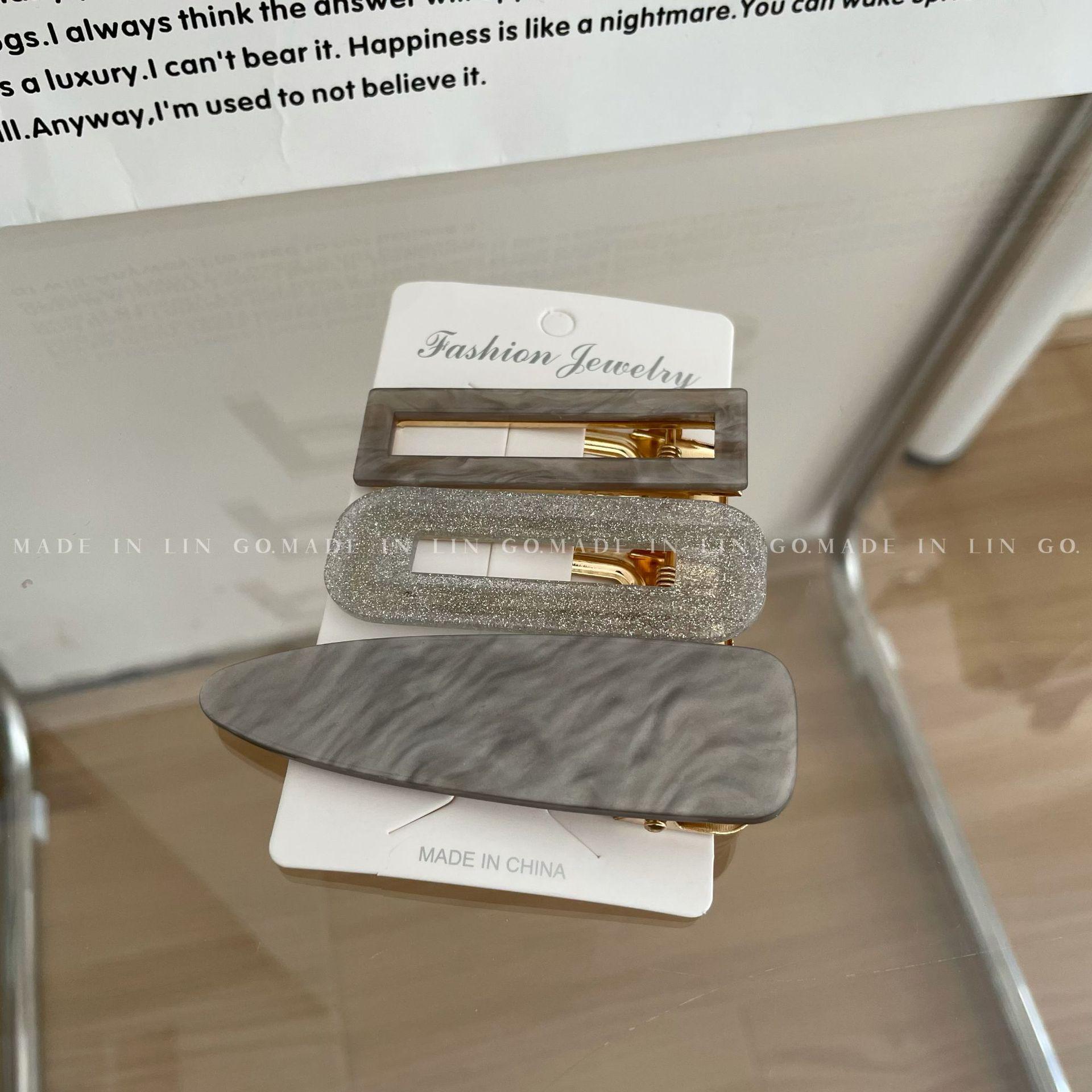 

Элегантные ацетатные заколки конфетных цветов - набор из 3 штук для девочек