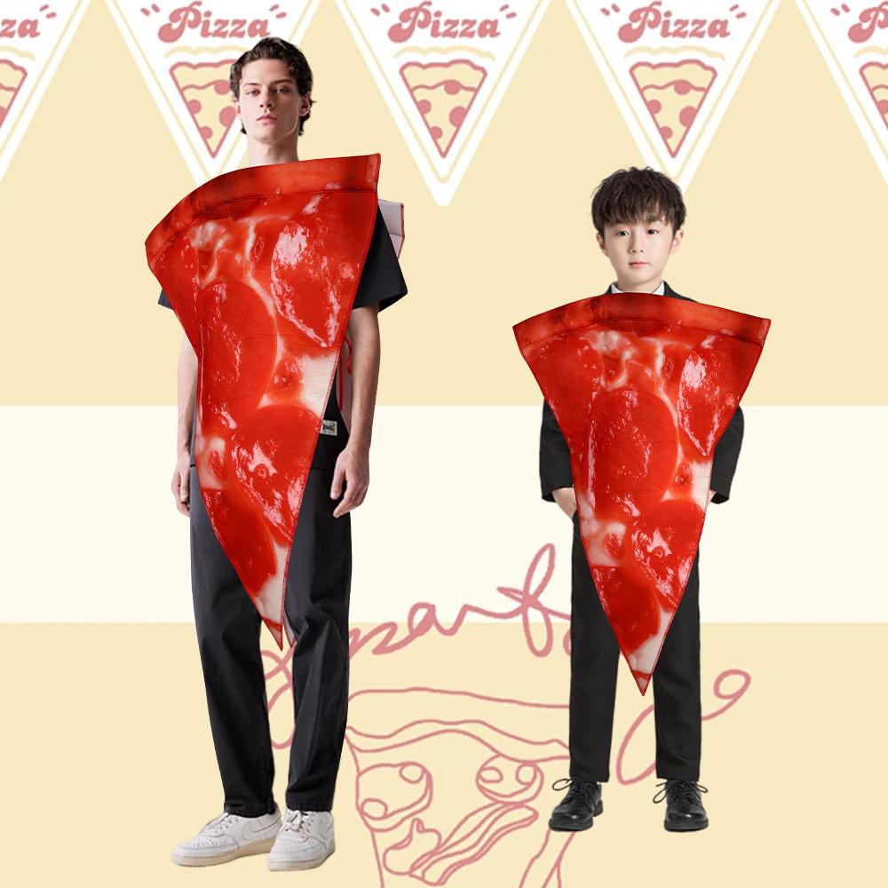 Eltern-Kind Halloween Pizza Kostüm Lustiges Cosplay Outfit für Maskerade-Party