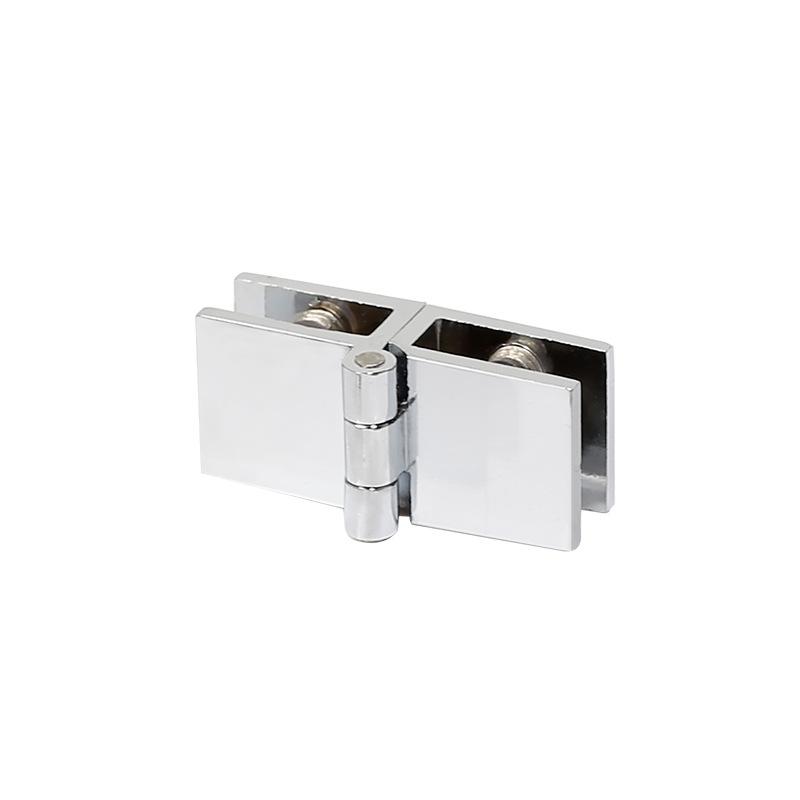 Zinc Alloy Glass Door Hinge No Drilling Required Sturdy Structure Perfect For Cabinet Showcase Wine Rack Glass Doors