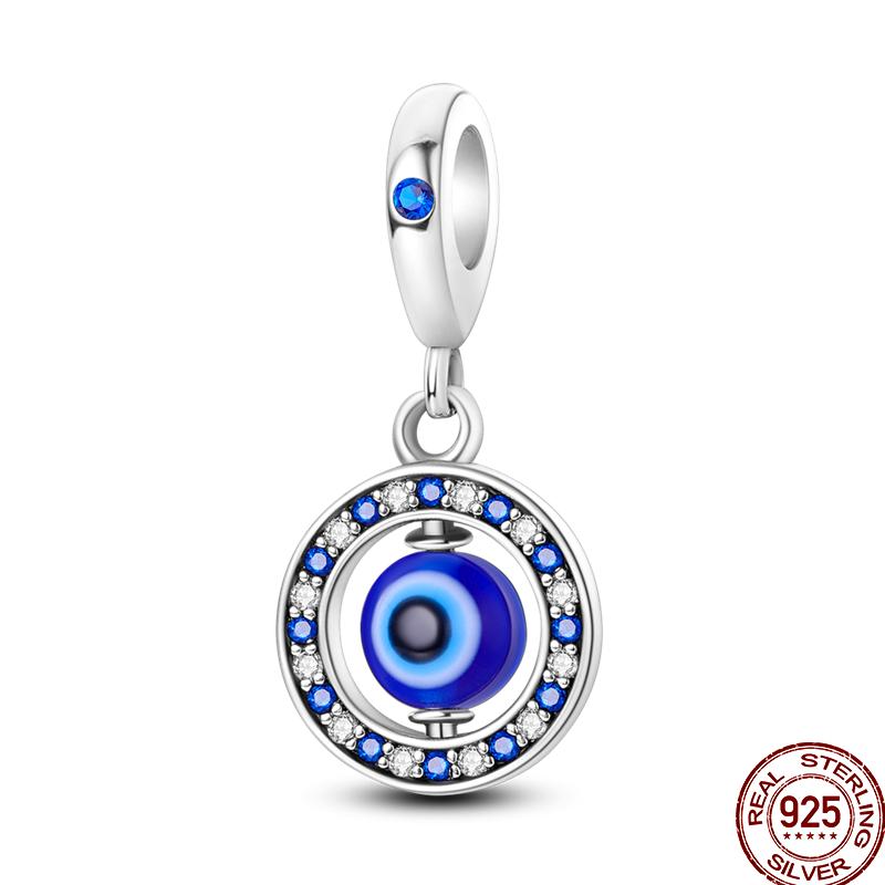 Copper Cross Bible Dove Holy Blessing Demon Eye Shiny Charm Bead Fit Pan Original Bracelet Diy Exquisite